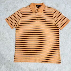RALPH LAUREN Peach Striped Polo